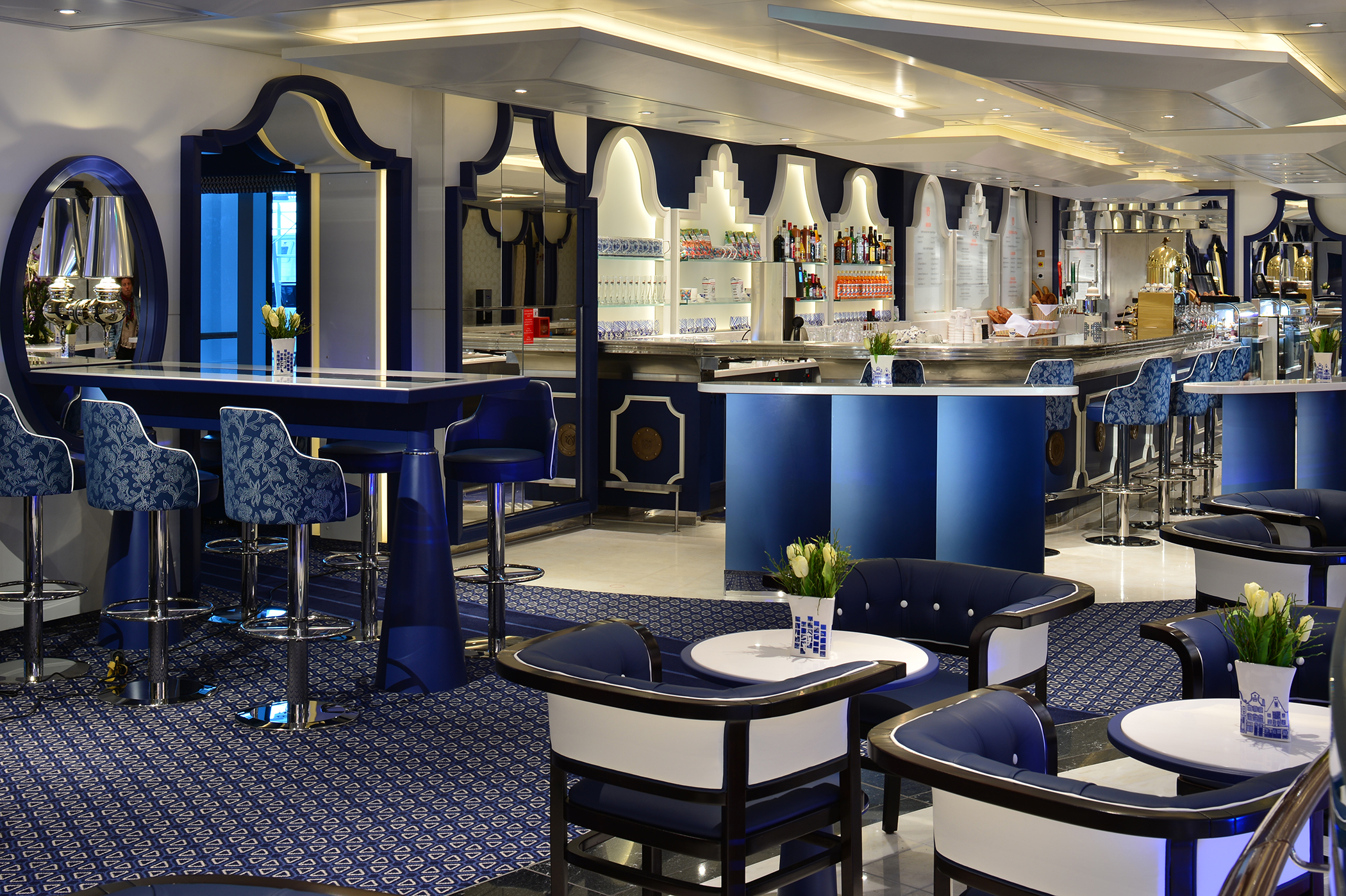 Grand Dutch Cafe - Deck 3 Midship Starboard Koningsdam - Holland America Line