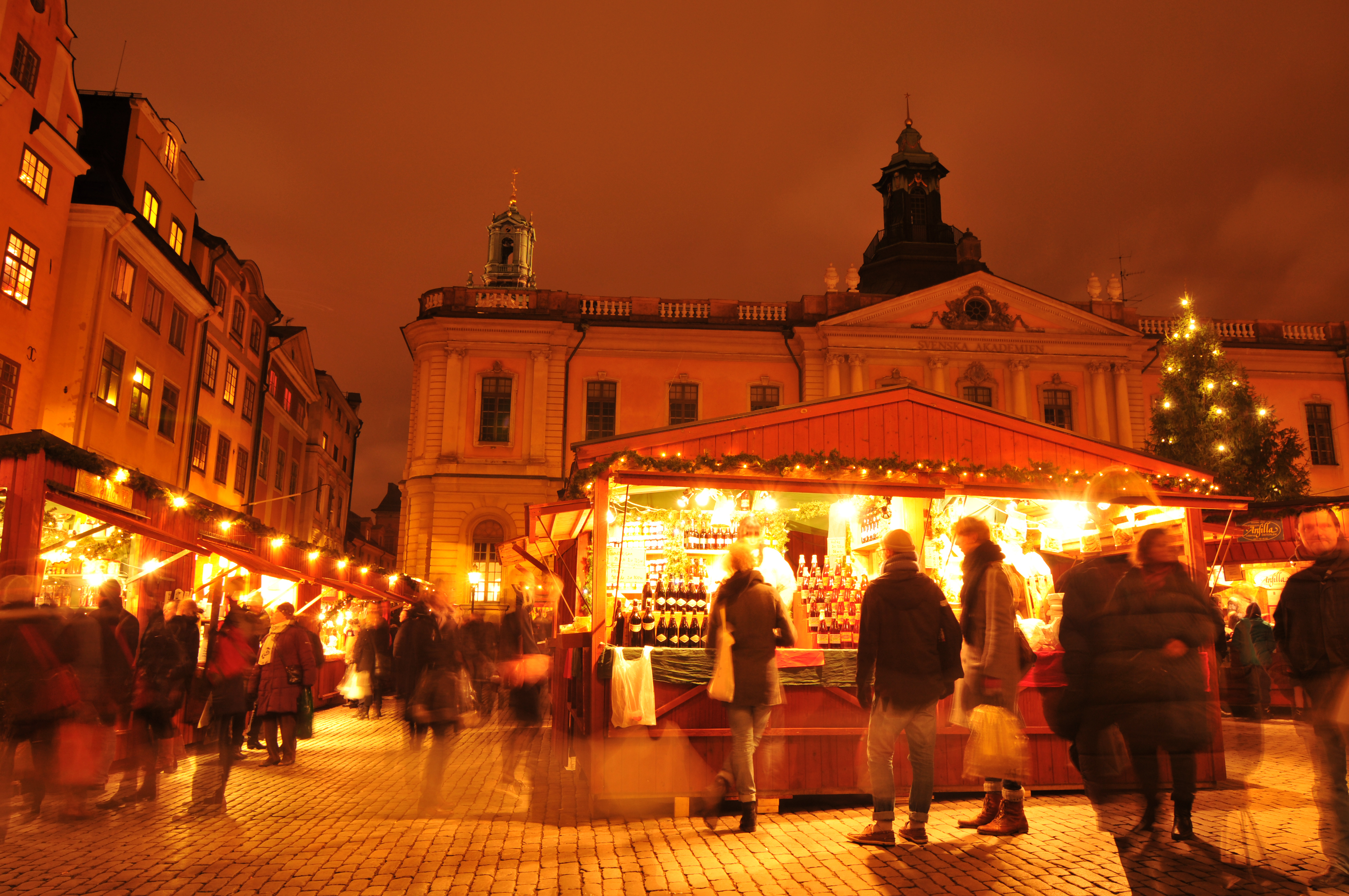 Kerstmarkt in Stockholm, Zweden