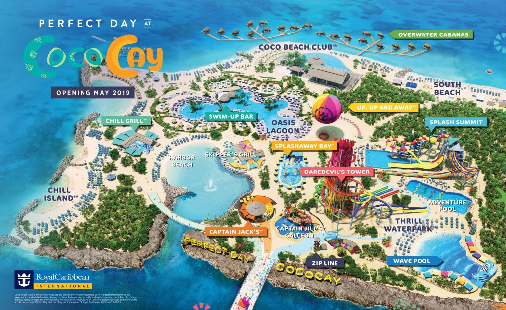 Plattegrond Coco Cay - Royal Caribbean